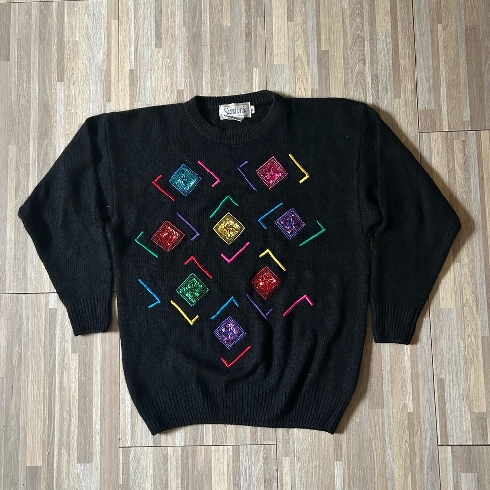 Women’s Vintage Santoria Sweater Silk/Lambs Wool/Angora Size Medium